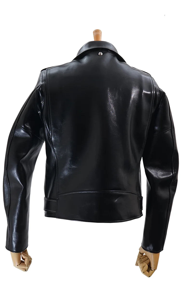 Dry Bones Horse Hide Motorcycle Jacket — Black — view 17