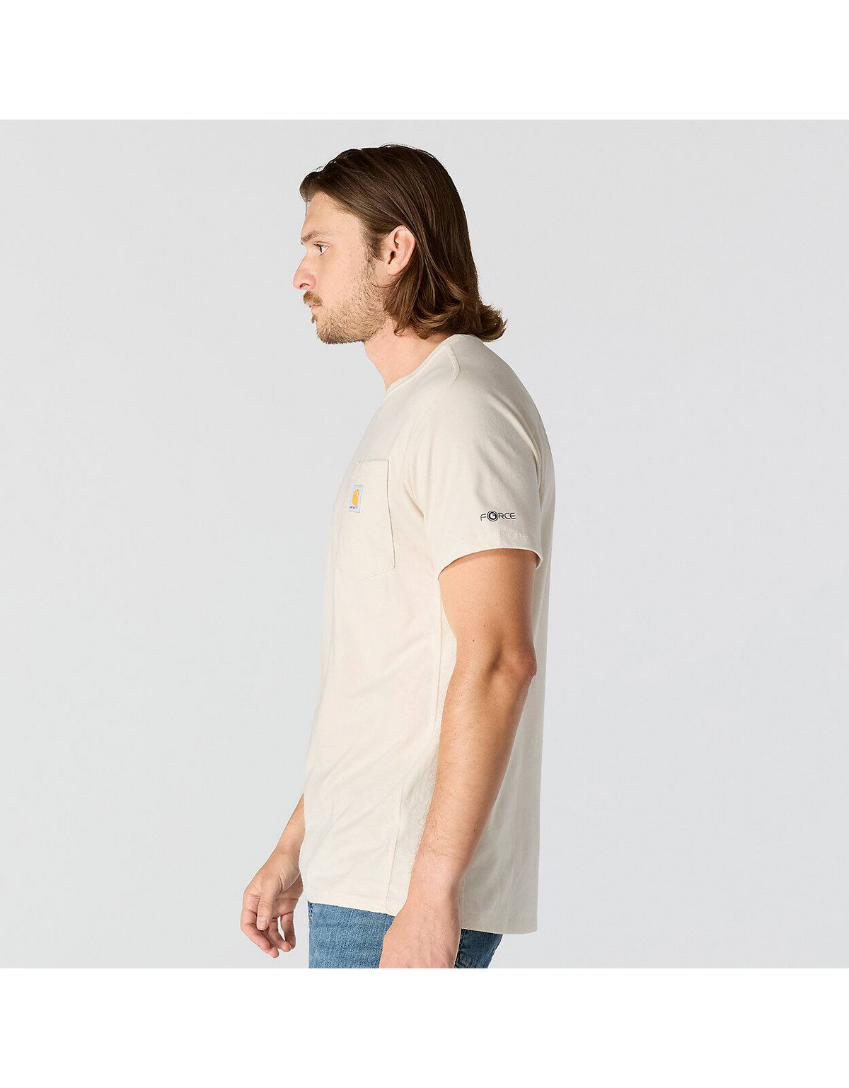 Carhartt Force Relaxed Fit Midweight Short Sleeve Pocket T-Shirt — Malt — view 3