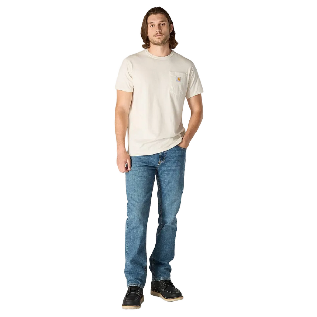 Carhartt Force Relaxed Fit Midweight Short Sleeve Pocket T-Shirt — Malt — view 2