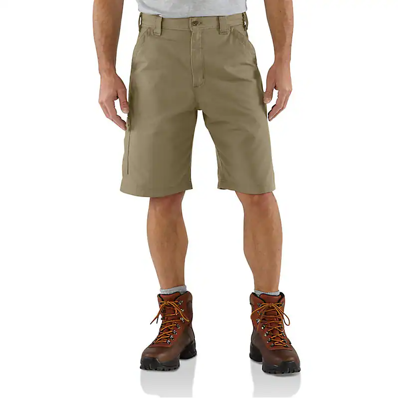 Carhartt Lse-Ft Canvas Utility Work Short — Dark Khaki — front view