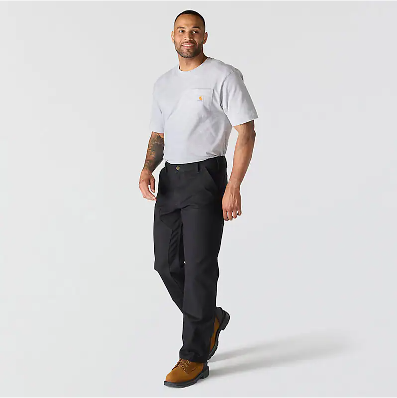 Carhartt Rugged Flex Relaxed Fit Duck Utility Double-Knee Work Pant — Black — view 6