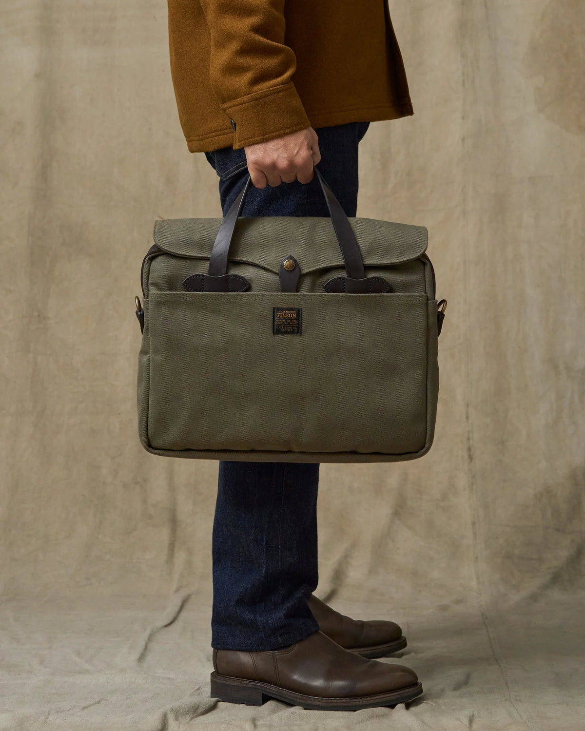Filson Original Briefcase — Otter Green — view 3