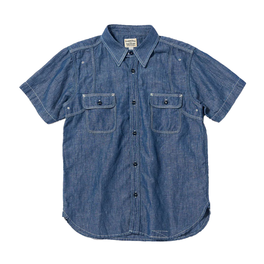 Pherrow's 770WS Classic Work Shirt — Sax — front view