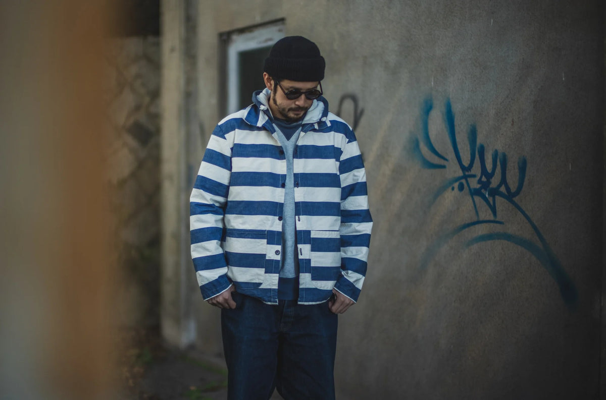 TCB JEANS SING SING CABARET JACKET - OFFWHITE/NAVY