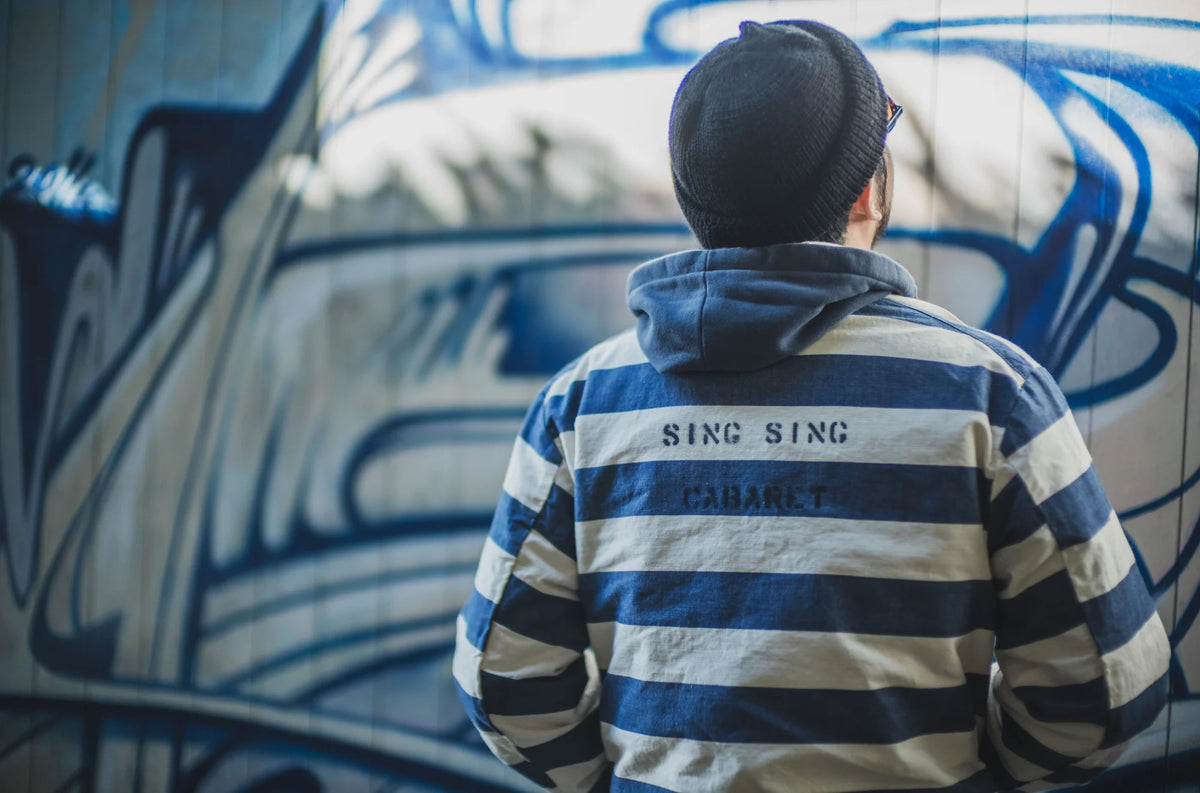 TCB JEANS SING SING CABARET JACKET - OFFWHITE/NAVY