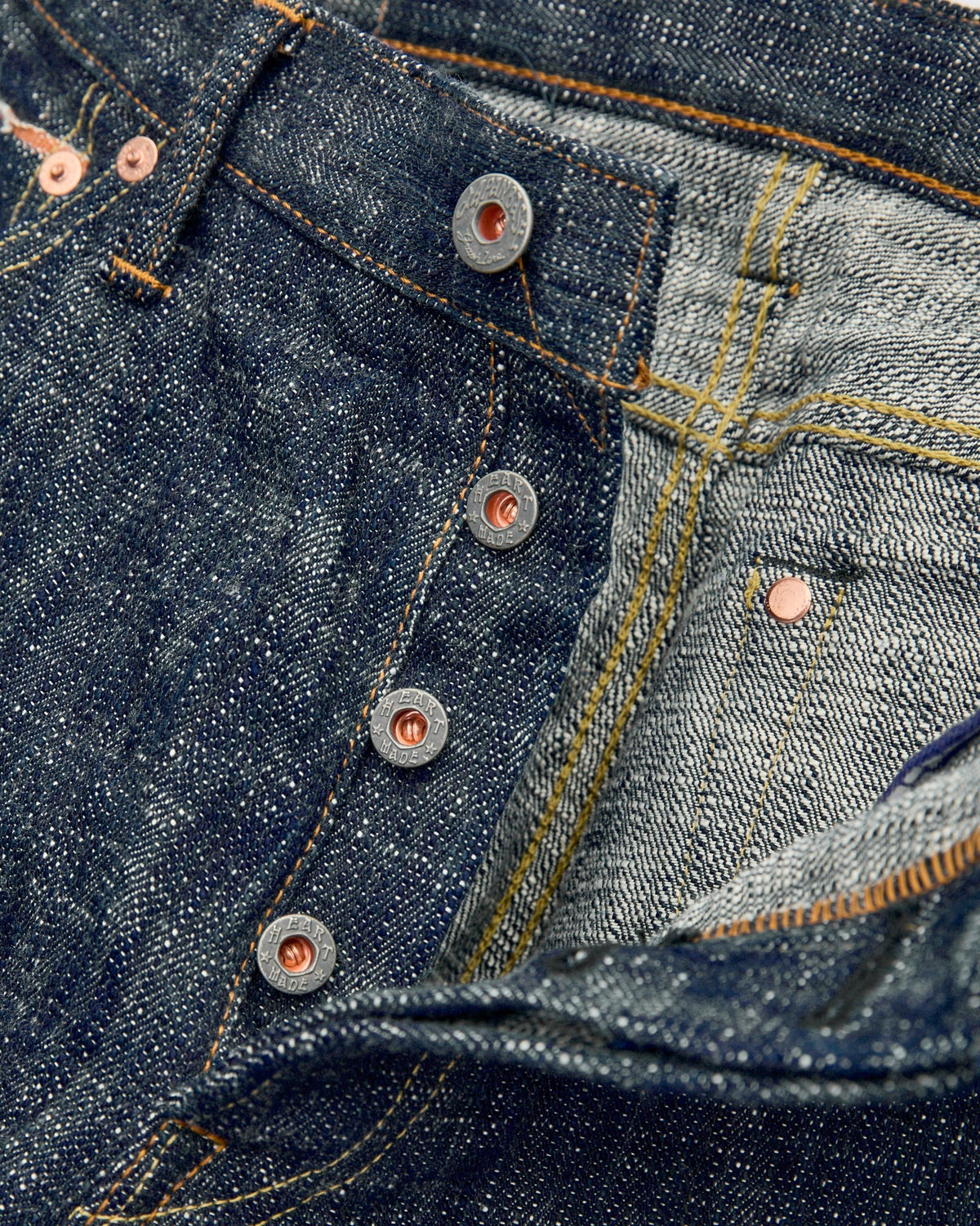 Graph Zero 15oz Skein Dyeing Denim Slim Jeans — Green Indigo — view 4