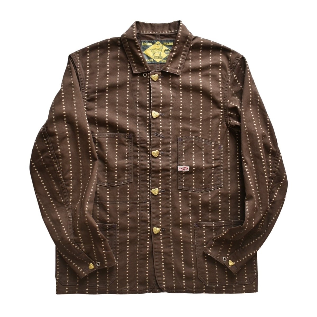 TCB JEANS CATHARTT CHORE COAT - BROWN PAW STRIPE