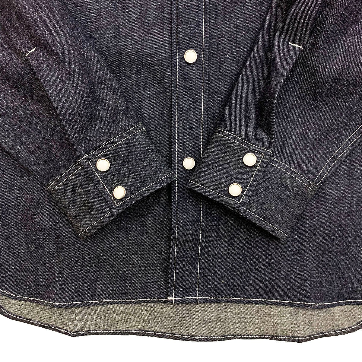 Dry Bones 6.5oz Denim Weatern Shirt — Indigo — view 3