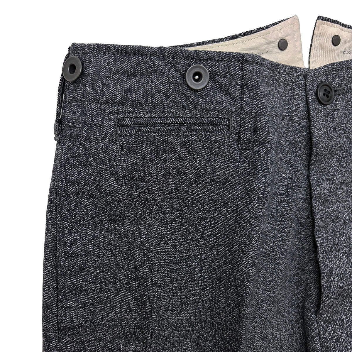 Dry Bones High Back Black Chambray Work Trousers — Black — view 6