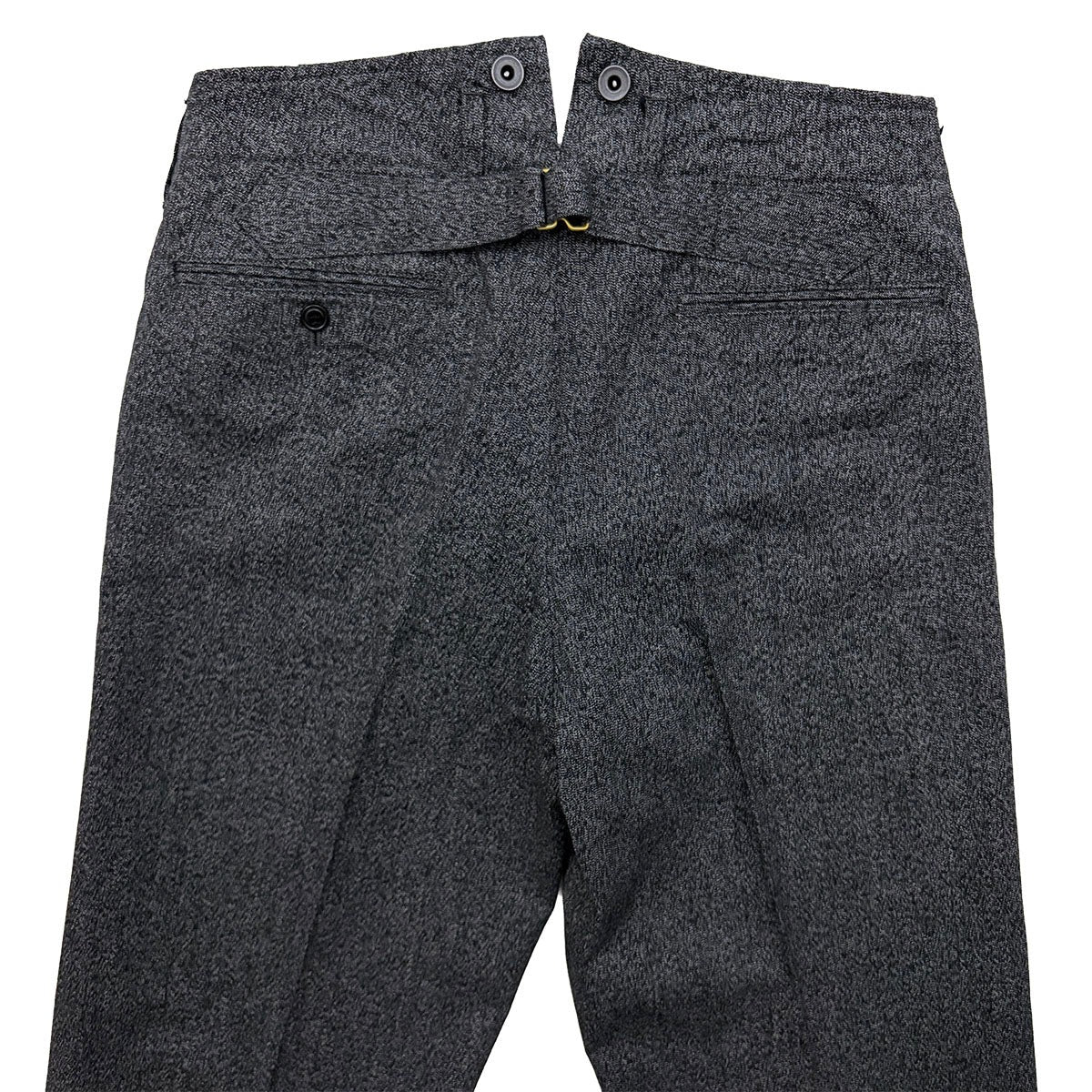 Dry Bones High Back Black Chambray Work Trousers — Black — view 4