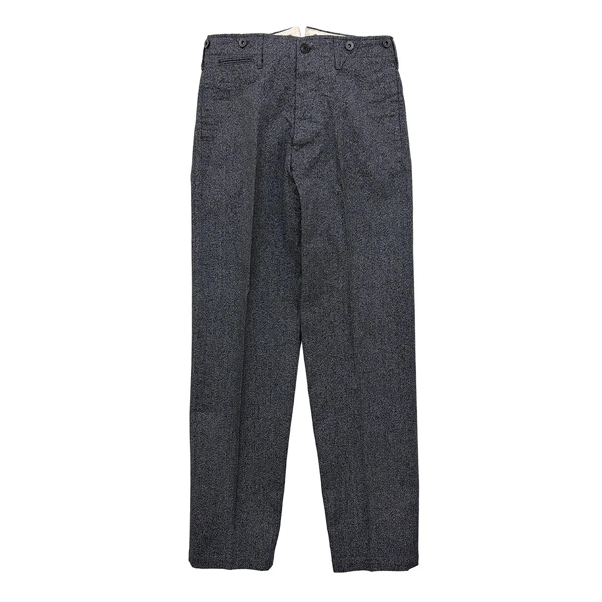 Dry Bones High Back Black Chambray Work Trousers — Black — front view