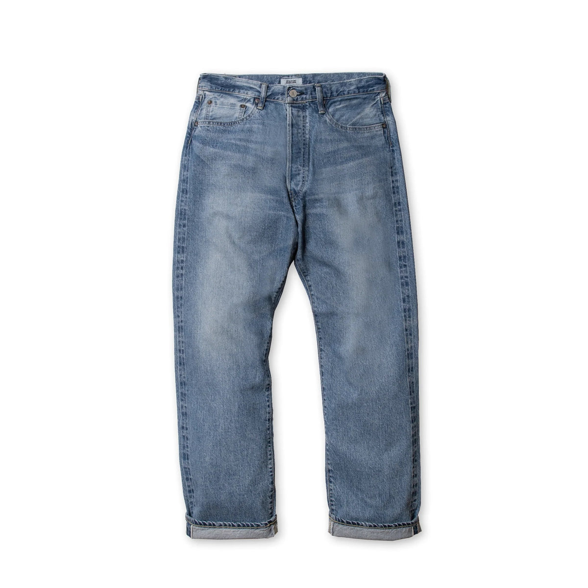 Spellbound 40-701C-U 5POCKET Selvage Regular Straight Jeans — Light Used Indigo — front view