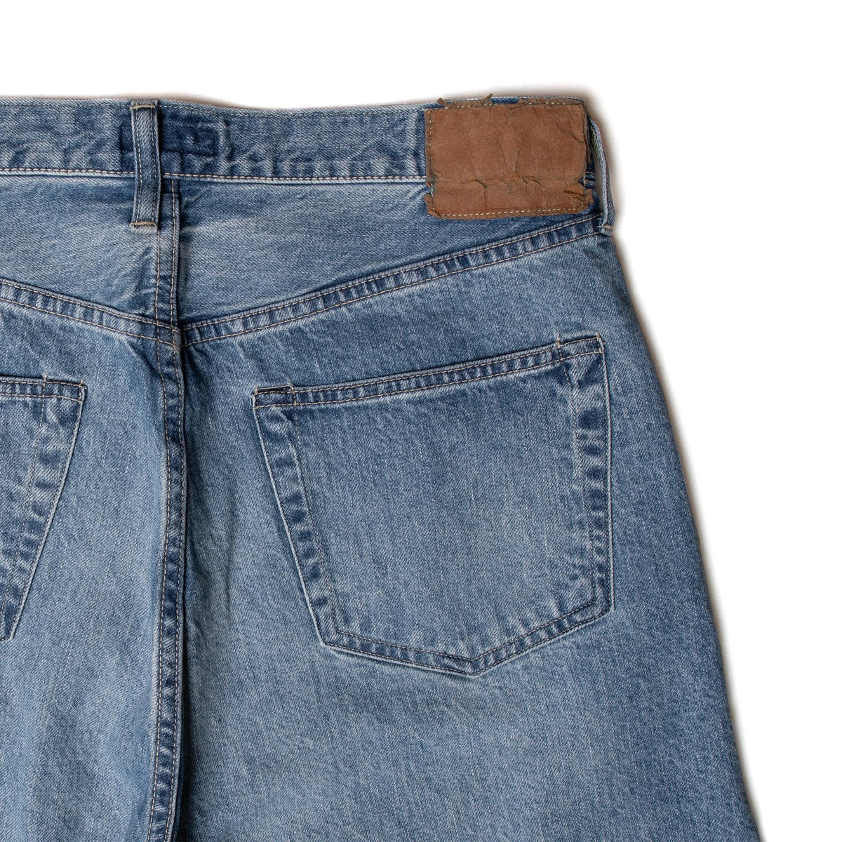 Spellbound 40-701C-U 5POCKET Selvage Regular Straight Jeans — Light Used Indigo — view 4