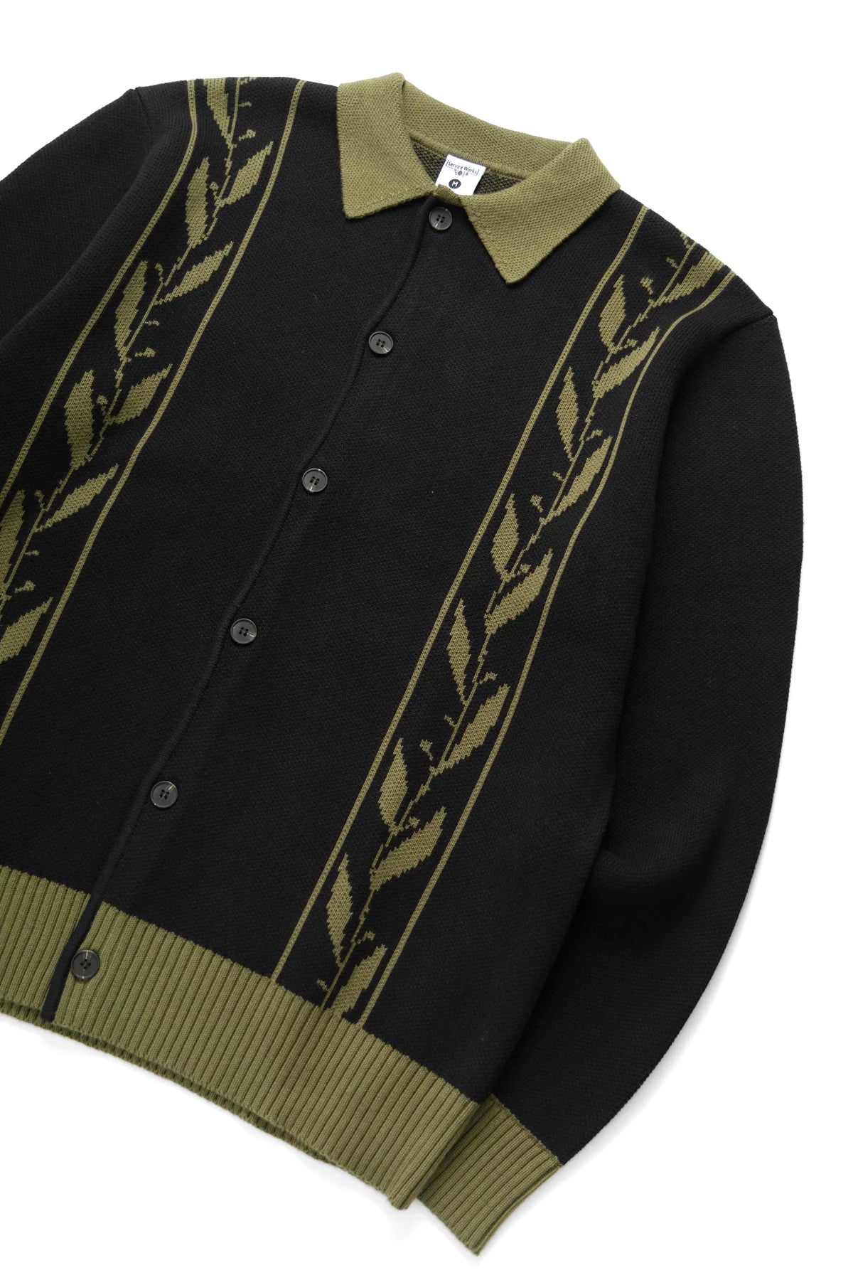 Service Works Olive Branch Pullover — Black — view 2