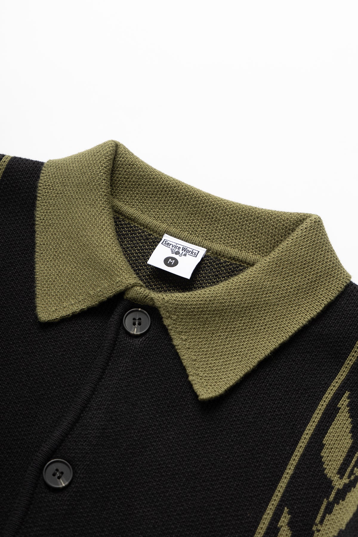 Service Works Olive Branch Pullover — Black — view 3