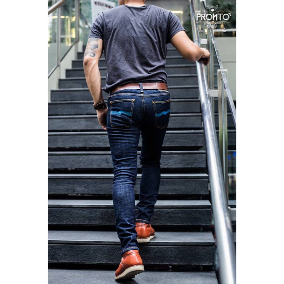Nudie Jeans Tlj — Rinsed Twill Blue — view 4