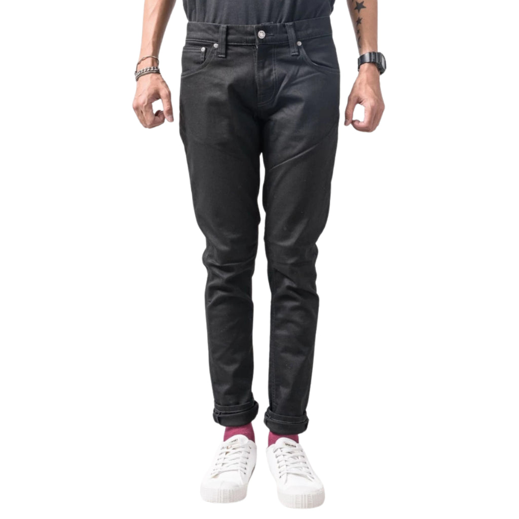 Nudie Tightterry — Deep Black — front view