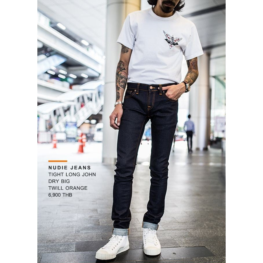 Nudie Jeans Tlj — Dry Big Twill Orange — front view