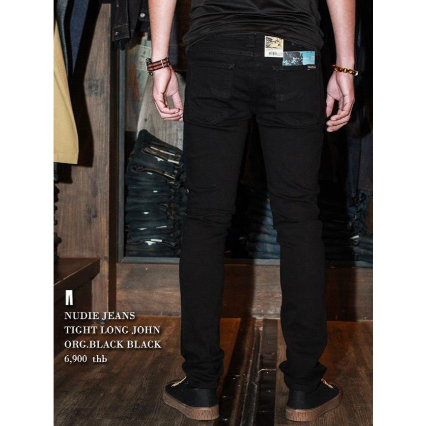 Nudie Jeans Tightlongjohn — Organic Blackinblack — view 2
