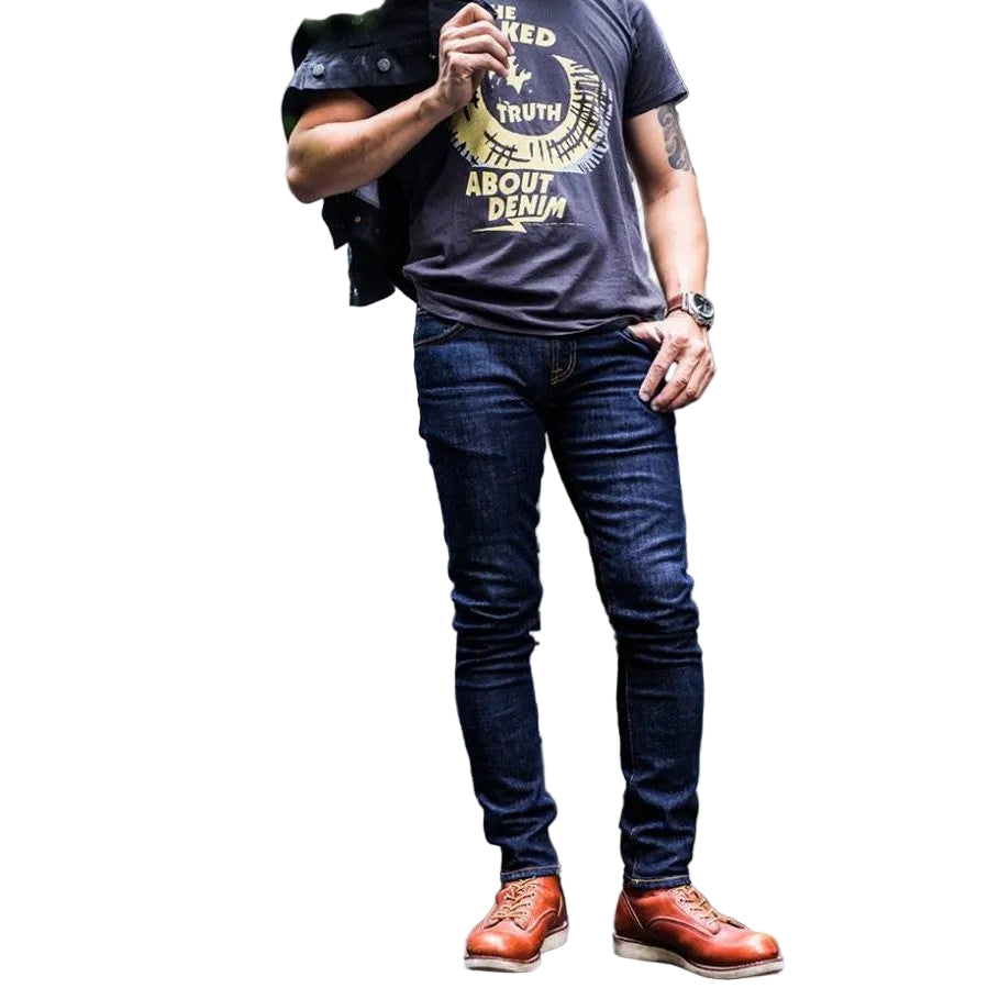Nudie Jeans Tlj — Rinsed Twill Blue — front view