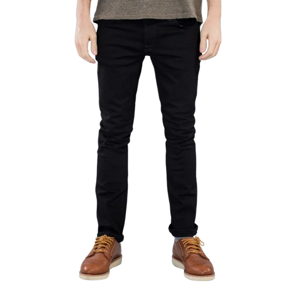 Nudie Jeans Tubetom — Organic Blackinblack — front view