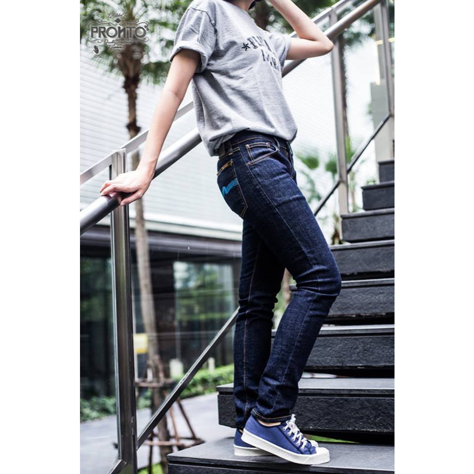 Nudie Jeans Tlj — Rinsed Twill Blue — view 3