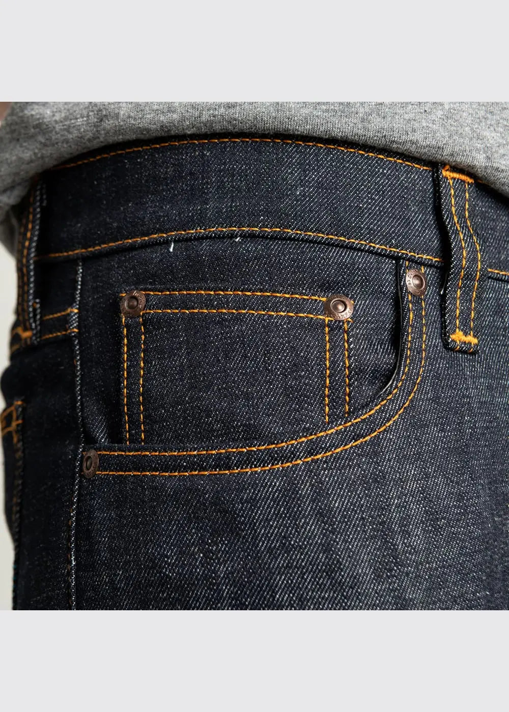 Nudie Jeans Tight Long John — Org Dry Twill Blue — view 4